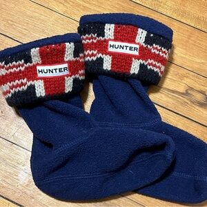 Hunter Boot Socks with Multicolor Knit Cuff